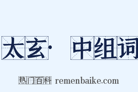 太玄·中组词是什么意思的图片